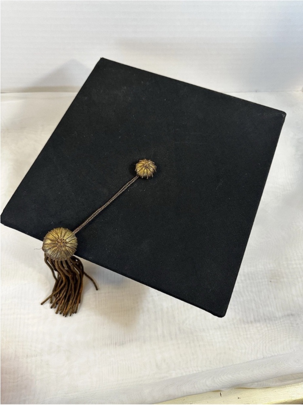 Vintage Black With Gold Tassel Mortar Board C E Ward Company